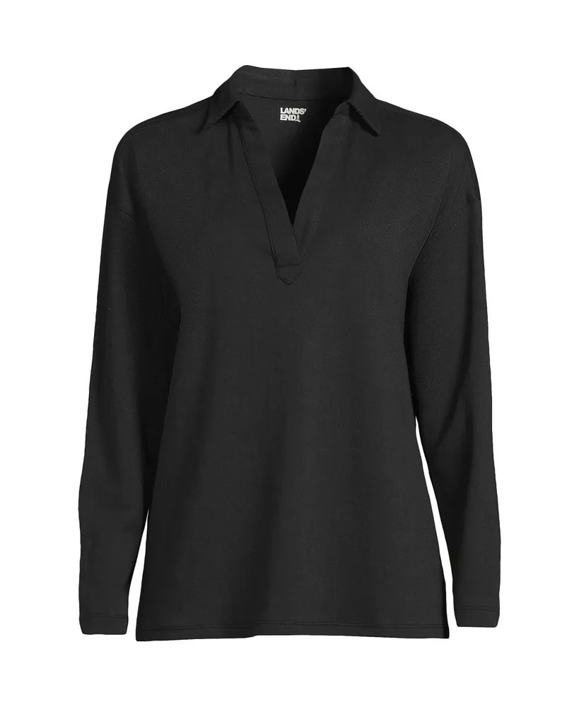 lands end women's long sleeve polo shirts