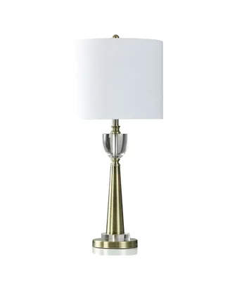 32.75" Hayla Modern Glam Tapered and Crystal Table Lamp