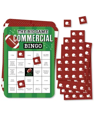 The Big Game - Commercial Football Party Shaped Bingo Game - Set of 18