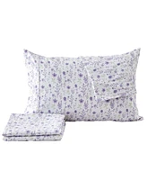 Premium Comforts Floral Microfiber Printed Piece Sheet Set