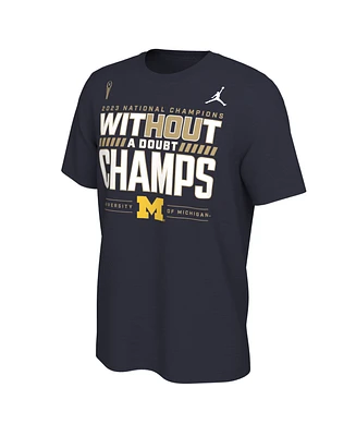 Men's Navy Michigan Wolverines College Football Playoff 2023 National Champions Locker Room T-shirt