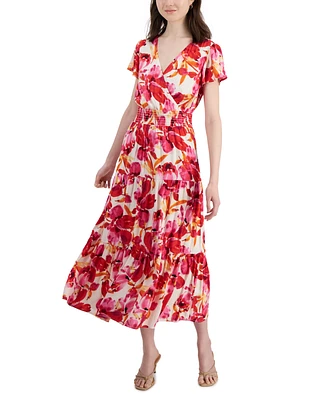 Tinsel Petite Paisley-Print Long-Sleeve Maxi Dress