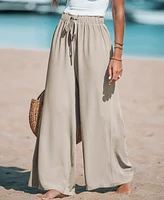 Cupshe Women's Summer Lovin Drawstring Wide-Leg Pants