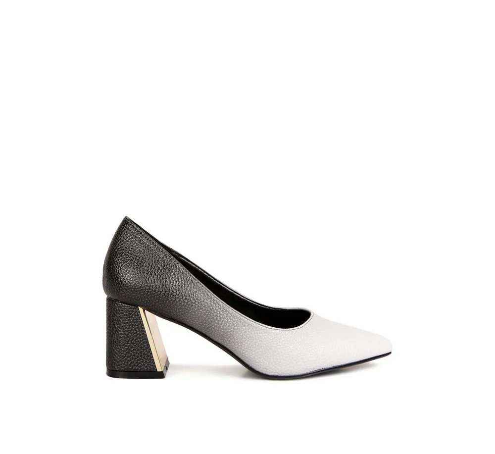 Women's Harlow metallic accent block heel pumps