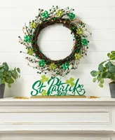 Glitzhome 20" D St. Patrick's Shamrock Berry Wreath