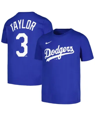 Big Boys Nike Chris Taylor Royal Los Angeles Dodgers Player Name and Number T-shirt