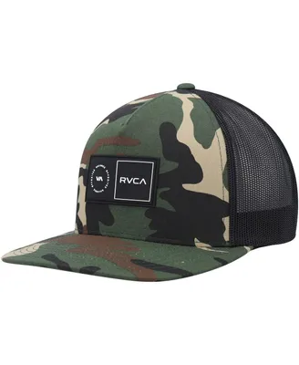 Men's Rvca Camo Platform Trucker Snapback Hat
