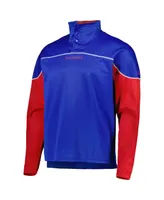 Men's adidas Royal Kansas Jayhawks Aeroready Knit Quarter-Snap Jacket