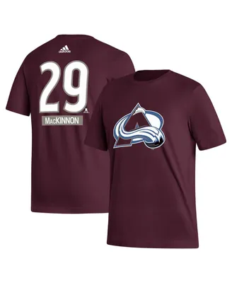 Men's adidas Nathan MacKinnon Burgundy Colorado Avalanche Fresh Name and Number T-shirt