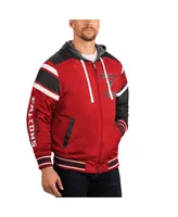 Men's G-iii Sports by Carl Banks Gray, Red Atlanta Falcons Extreme Full Back Reversible Hoodie Full-Zip Jacket