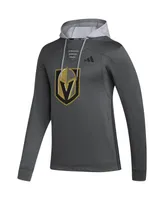 Men's adidas Gray Vegas Golden Knights Refresh Skate Lace Aeroready Pullover Hoodie