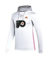 Men's adidas White Philadelphia Flyers Refresh Skate Lace Aeroready Pullover Hoodie