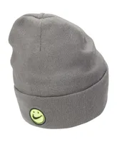 Youth Boys and Girls Nike Charcoal Reversible Smiley Tall Peak Cuffed Knit Hat