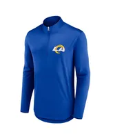 Men's Fanatics Royal Los Angeles Rams Quarterback Quarter-Zip Top