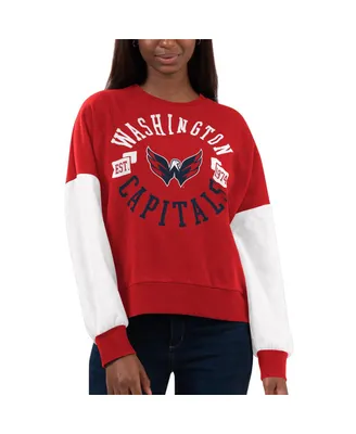 Women's G-iii 4Her by Carl Banks Red Washington Capitals Team Pride Pullover Sweatshirt
