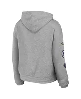 Women's Wear by Erin Andrews Heather Gray Baltimore Ravens Full-Zip Hoodie