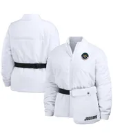 Women's Wear by Erin Andrews White Jacksonville Jaguars Packaway Full-Zip Puffer Jacket