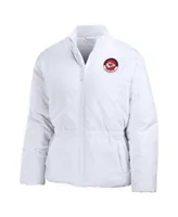 Women's Wear by Erin Andrews White Kansas City Chiefs Packaway Full-Zip Puffer Jacket