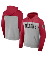 Men's Nfl x Darius Rucker Collection by Fanatics Heather Gray Atlanta Falcons Color Blocked Pullover Hoodie