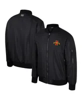 Men's Colosseum Black Iowa State Cyclones Full-Zip Bomber Jacket