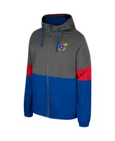 Men's Colosseum Charcoal Kansas Jayhawks Miles Full-Zip Jacket