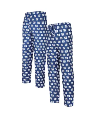 Men's Concepts Sport Royal New York Giants Gauge Allover Print Knit Pants