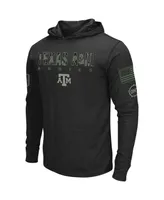 Men's Colosseum Black Texas A&M Aggies Big and Tall Oht Military-Inspired Appreciation Tango Long Sleeve Hoodie T-shirt