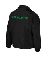 Men's and Women's The Wild Collective Black Oregon Ducks Coaches Full-Snap Jacket