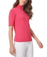 Jones New York Women's Mock-Neck Short-Sleeve Sweater