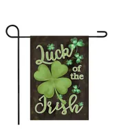 Luck of the Irish Shamrock Outdoor Garden Flag 12.5" x 18" (Poles Not Included)