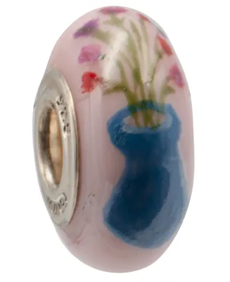 Fenton Glass Jewelry: Blooming Bouquet Glass Charm - Multi