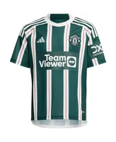 Big Boys and Girls adidas Green Manchester United 2023/24 Away Replica Jersey