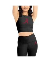 Women's Kadi Brand Black Alabama Crimson Tide Buttery Soft Midi Bra and Leggings Set