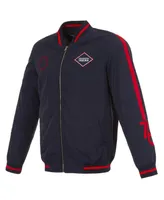 Men's Jh Design Navy Philadelphia 76ers 2023/24 City Edition Nylon Full-Zip Bomber Jacket