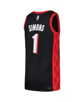 Men's Nike Anfernee Simons Black Portland Trail Blazers Swingman Player Jersey - City Edition