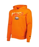 Men's New Era Orange Denver Broncos Ink Dye Pullover Hoodie