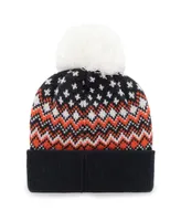 Women's '47 Brand Navy Chicago Bears Elsa Cuffed Knit Hat with Pom