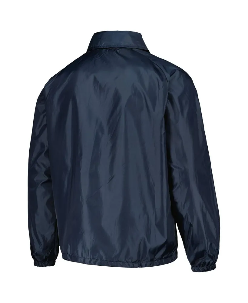 Men's Dunbrooke Navy Tampa Bay Rays Coach's Raglan Full-Snap Windbreaker Jacket