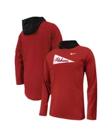 Big Boys Nike Crimson Alabama Tide Sideline Performance Long Sleeve Hoodie T-shirt