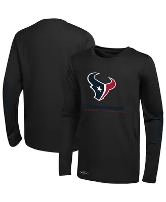 Men's Black Houston Texans Agility Long Sleeve T-shirt
