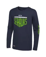 Men's Navy Seattle Seahawks Impact Long Sleeve T-shirt