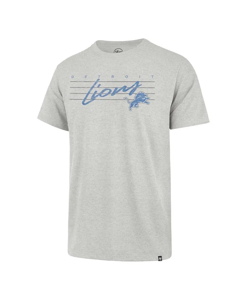 Men's '47 Brand Gray Distressed Detroit Lions Downburst Franklin T-shirt