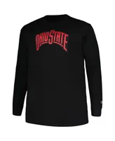 Men's Profile Black Ohio State Buckeyes Big and Tall Pop Long Sleeve T-shirt