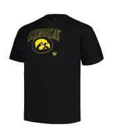 Men's Profile Black Iowa Hawkeyes Big and Tall Pop T-shirt