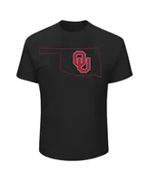 Men's Profile Black Oklahoma Sooners Big and Tall Pop T-shirt