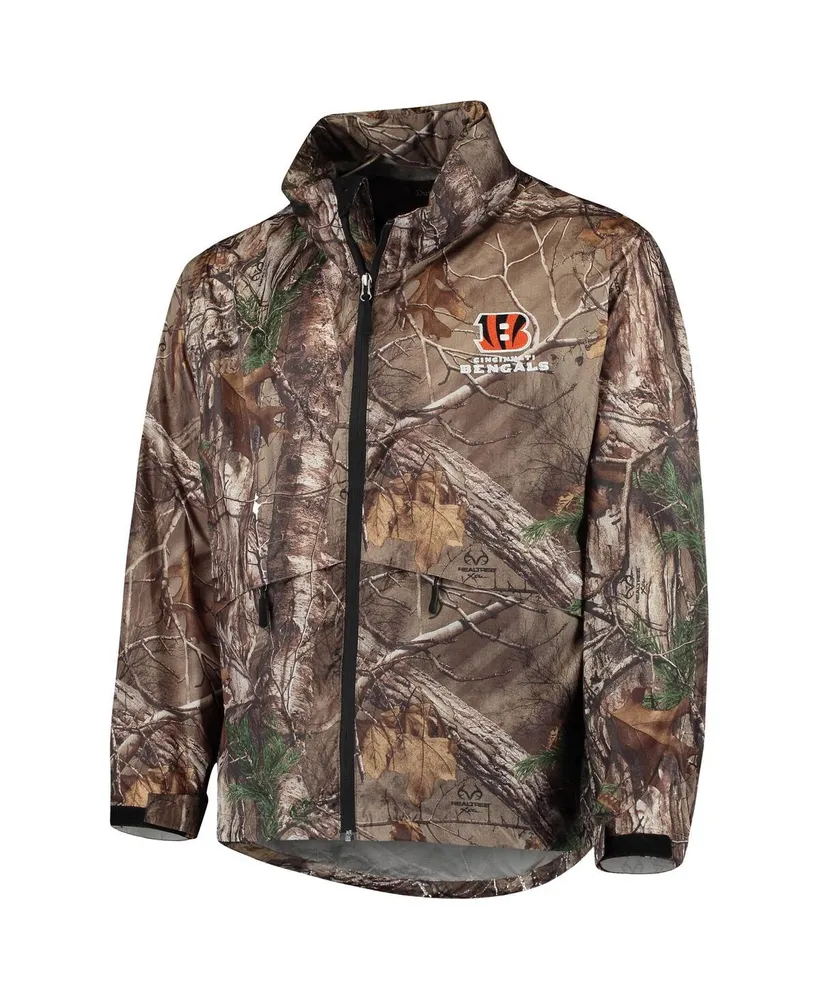 Men's Dunbrooke Realtree Camo Cincinnati Bengals Circle Sportsman Water-Resistant Packable Full-Zip Jacket