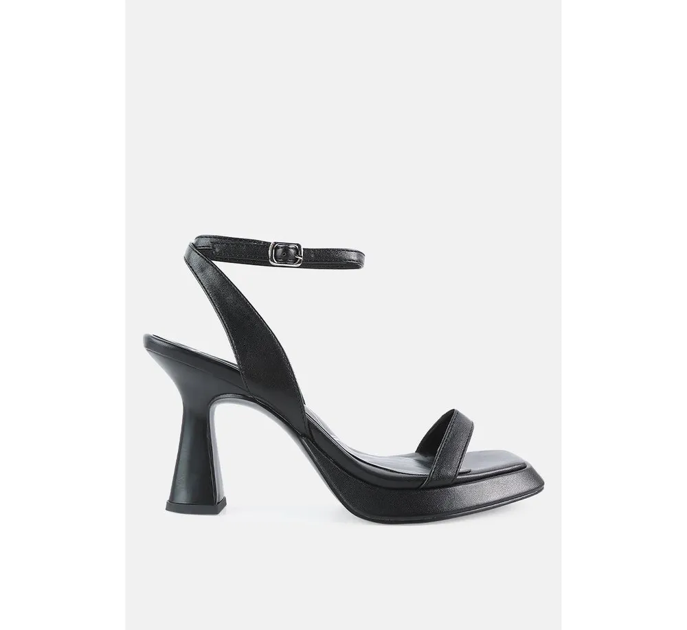 Womens Five Star Ankle Strap Kitten Heel Sandals