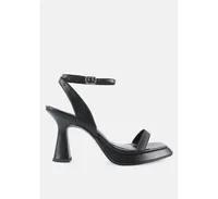 Womens Five Star Ankle Strap Kitten Heel Sandals