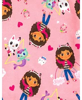 Dreamworks Gabby's Dollhouse Toddler Girls Pandy Paws MerCat Cakey Cat French Terry Sweatshirt Pink Toddler|Child