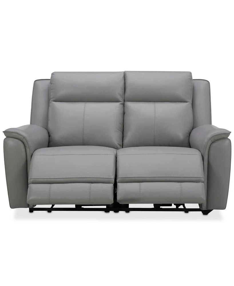 Addyson 64" 2-Pc. Leather Sofa with 2 Zero Gravity Recliners Power Headrests, Created for Macy's